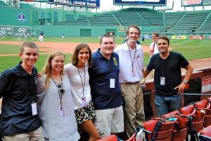 A group of Yarmouth-Dennis Red Sox interns on an outing at Fenway Park.